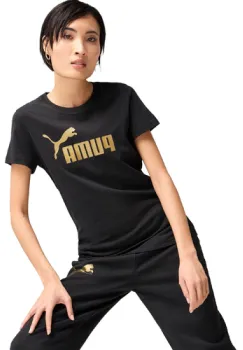 Tricou femei Puma Ess Metallic No 1 Logo Tee 63153651 imagine