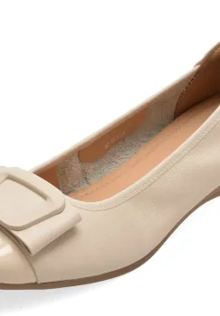 Balerini EPICA bej, 62770, din piele naturala imagine