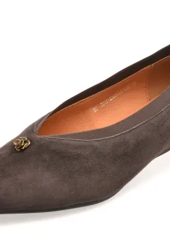 Balerini EPICA maro, HS1903, din piele intoarsa imagine