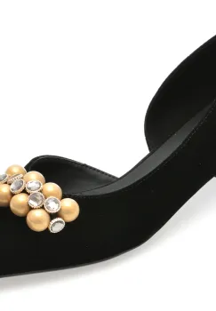 Balerini EPICA negri, 26S1330, din material textil imagine