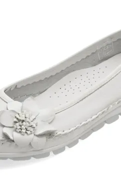 Balerini FLAVIA PASSINI albi, 127, din piele naturala imagine