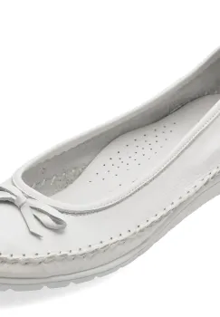 Balerini FLAVIA PASSINI albi, 2565, din piele naturala imagine