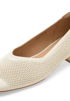Balerini FLAVIA PASSINI albi, 6029, din piele naturala imagine