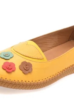 Balerini FLAVIA PASSINI galbeni, 244410, din piele naturala imagine