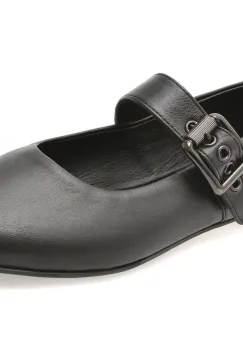 Balerini FLAVIA PASSINI negri, 152, din piele naturala imagine