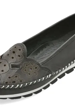 Balerini FLAVIA PASSINI negri, 2336, din piele naturala imagine