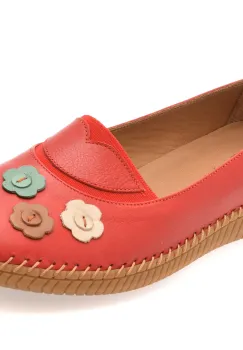 Balerini FLAVIA PASSINI rosii, 244410, din piele naturala imagine