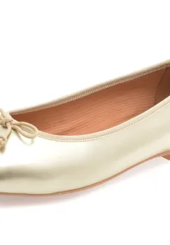 Balerini GEOX aurii, D654JF, din piele naturala imagine