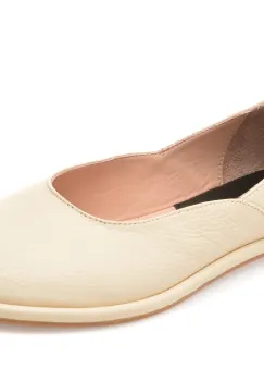 Balerini GOLD DEER bej, 3891024, din piele naturala imagine