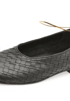 Balerini GOLD DEER negri, 420727, din piele naturala imagine