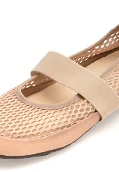 Balerini GRYXX bej, 1966, din material textil imagine