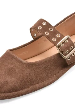 Balerini GRYXX maro, HZY35, din piele intoarsa imagine