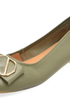 Balerini GRYXX verzi, 460011, din piele naturala imagine