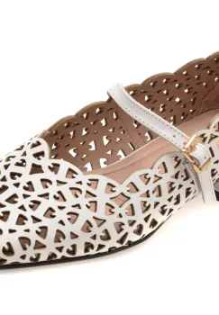 Balerini IMAGE albi, 1101461, din piele naturala imagine