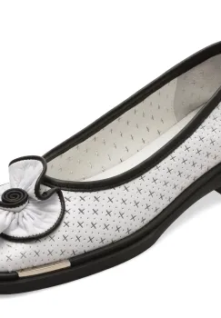 Balerini IMAGE albi, 3941366, din piele naturala imagine