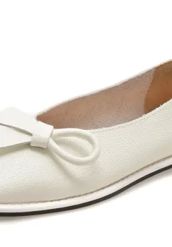 Balerini IMAGE albi, 574415, din piele naturala lacuita imagine