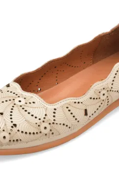 Balerini IMAGE bej, 261819, din piele naturala imagine