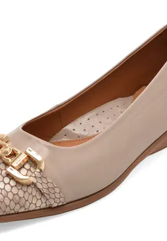 Balerini IMAGE gri, 261208, din piele naturala lacuita imagine