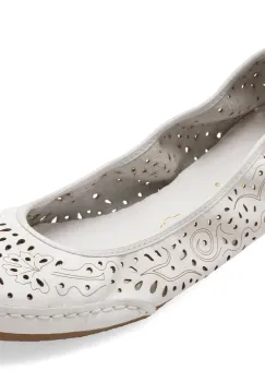 Balerini RIEKER albi, 41460, din piele naturala imagine