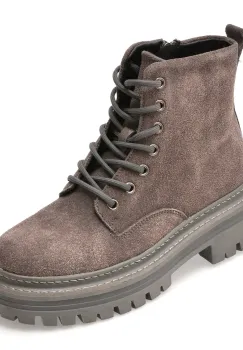 Bocanci ALDO gri, 2571F56, din piele intoarsa imagine