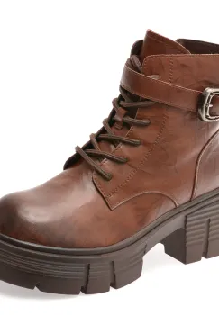 Bocanci FLAVIA PASSINI maro, 990110, din piele naturala imagine