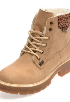 Bocanci RIEKER bej, Y8118, din piele ecologica imagine