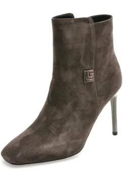Botine elegante EPICA gri, J30822, din piele intoarsa imagine