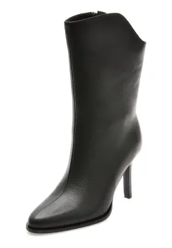 Botine elegante EPICA negre, 2445F, din piele naturala imagine