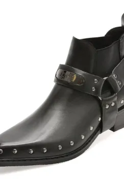 Botine elegante EPICA negre, 301, din piele naturala imagine