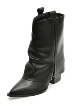 Ciocate elegante FLAVIA PASSINI negre, Q3772, din piele naturala imagine