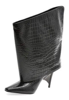 Cizme elegante EPICA negre, A0910, din piele ecologica imagine