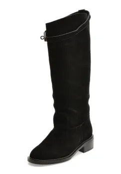 Cizme FLAVIA PASSINI negre, AC5851, din piele intoarsa imagine