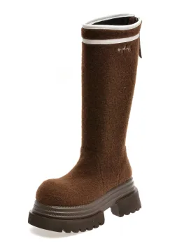 Cizme GRYXX maro, 6061, din material textil imagine