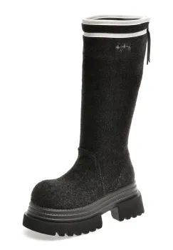 Cizme GRYXX negre, 6061, din material textil imagine