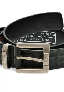 Curea CINTURONES neagra, 7871640, din piele naturala imagine