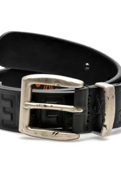 Curea CINTURONES neagra, 7871640, din piele naturala imagine