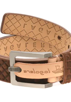 Curea La Galere maro, 4716, din piele intoarsa imagine