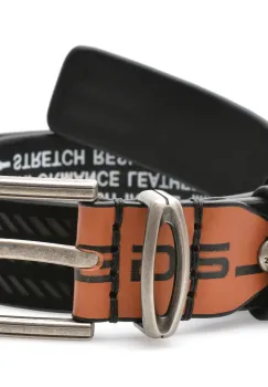 Curea La Galere neagra, 4716, din piele intoarsa imagine