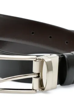 Curea LE COLONEL neagra, ORVIN, din piele naturala imagine