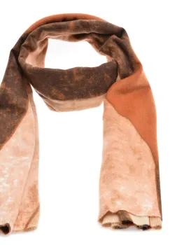 Esarfa KLOP maro, BC05, din material textil imagine