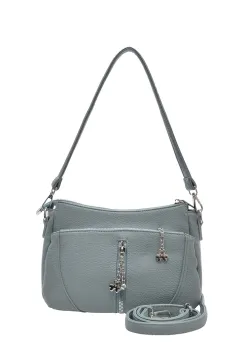 Geanta FLAVIA PASSINI albastra, 9632, din piele ecologica imagine