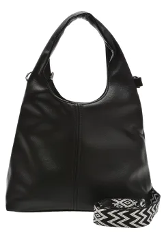 Geanta FLAVIA PASSINI neagra, 8454, din piele ecologica imagine