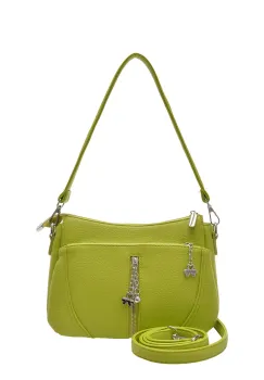 Geanta FLAVIA PASSINI verde, 9632, din piele ecologica imagine