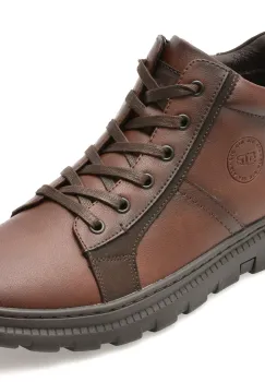 Ghete BITE THE BULLET maro, K164, din piele naturala imagine