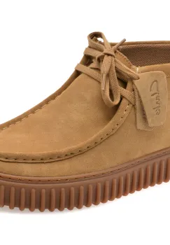 Ghete CLARKS bej, TORHILL HI, din piele intoarsa imagine