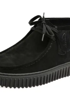Ghete CLARKS negre, TORHILL HI, din piele intoarsa imagine