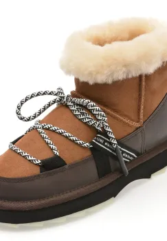 Ghete EMU maro, BLURRED MICRO, din piele intoarsa imagine