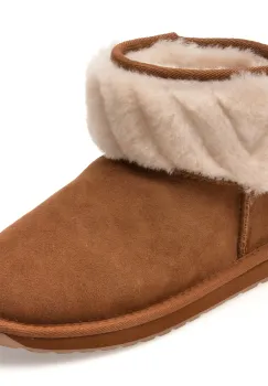 Ghete EMU maro, PYKE, din piele intoarsa imagine