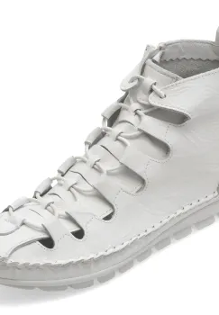 Ghete FLAVIA PASSINI albe, 2175, din piele naturala imagine