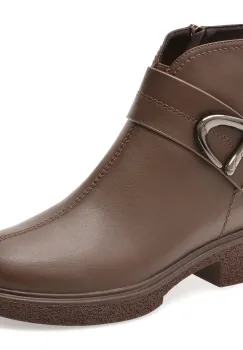 Ghete FLAVIA PASSINI maro, DX727, din piele naturala imagine